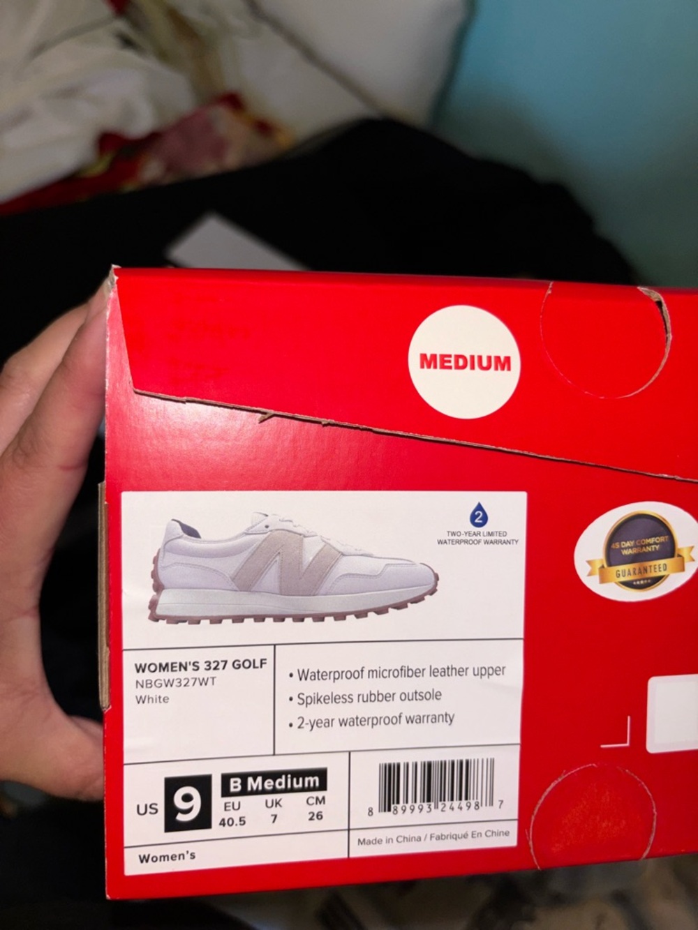 New Balance White Women's 327 Golf Sneakers